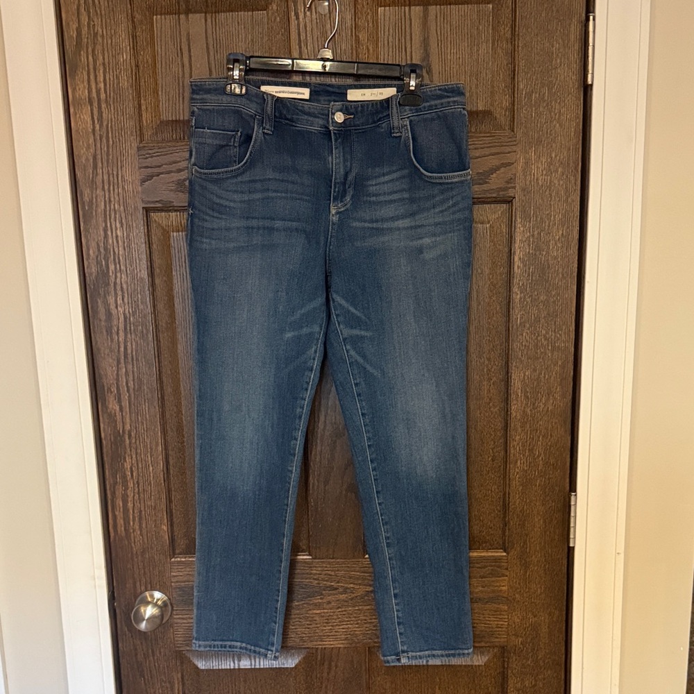 Pilcro Women’s Em Style Mid-Rise Slim Straight Jeans - Blue size 29